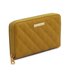Portofel dama din piele galbena, Tuscany Leather, Penelope