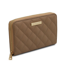 Portofel dama din piele grej deschis, Tuscany Leather, Penelope