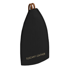 Breloc piele naturala neagra TL