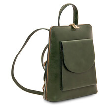 Rucsacel dama piele naturala verde TL Paris