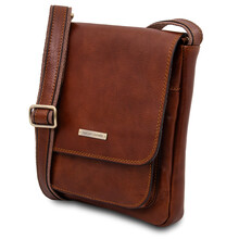 Geanta piele naturala barbati Tuscany Leather, maro, Jimmy