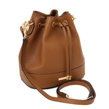 Geanta dama piele naturala coniac, Tuscany Leather, TL Bag