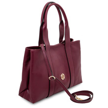 Geanta dama piele naturala bordo TL Callie