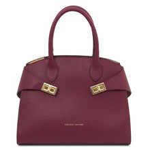 Coccola Leather handbag Bordeaux