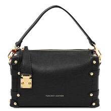 Praline Leather handbag Black