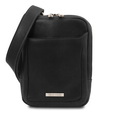 Mark Leather Crossbody Bag Black