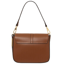 Nausica Leather shoulder bag Cognac