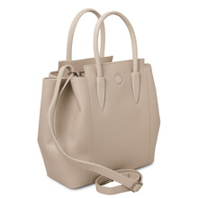 Tulipan Leather handbag Beige