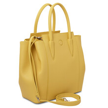 Tulipan Leather handbag Pastel yellow