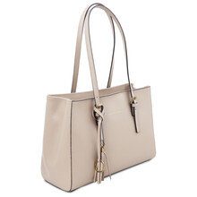 TL Bag Leather shoulder bag Beige