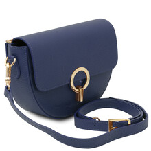 Astrea Leather shoulder bag Dark Blue