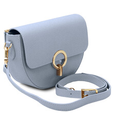 Astrea Leather shoulder bag Light Blue