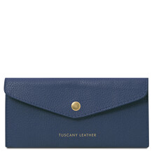 Leather envelope wallet Dark Blue