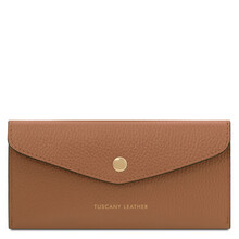 Leather envelope wallet Caramel