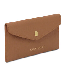 Leather envelope wallet Caramel