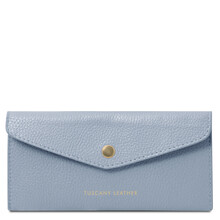 Leather envelope wallet Light Blue