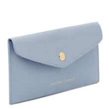 Leather envelope wallet Light Blue
