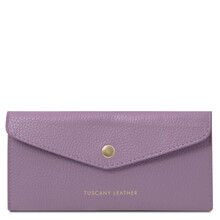 Leather envelope wallet Lilac