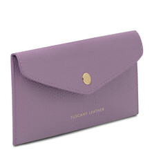 Leather envelope wallet Lilac