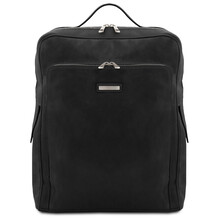 Bangkok Leather laptop backpack - Large size Black