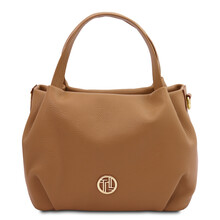Nora Soft leather handbag Caramel