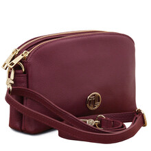 Geanta dama piele naturala bordo, TL Lily