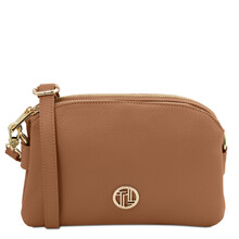 Lily Soft leather shoulder bag Caramel