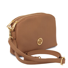 Lily Soft leather shoulder bag Caramel