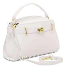 Maisy Leather tote White