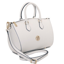 Layla Leather duffle bag White