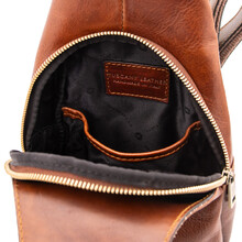 Kevin Leather crossover bag Brown