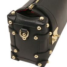 Praline Soft leather duffle bag Black