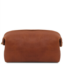 Smarty Leather toiletry bag - Small size Natural