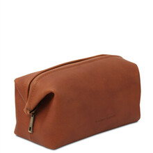 Smarty Leather toiletry bag - Small size Natural