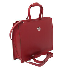 Servieta dama Tuscany Leather din piele saffiano rosie Palermo