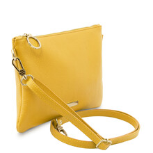 Plic dama din piele naturala galbena, Tuscany Leather, TL Bag Soft