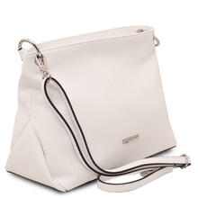 TL Bag Soft leather shoulder bag White