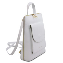 Rucsacel dama piele naturala alba, TL Small