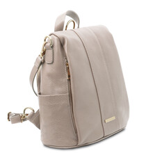 Rucsac dama piele naturala grej deschis Tuscany Leather