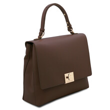 Silene Leather convertible backpack handbag Coffee