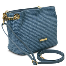 TL Bag Straw effect bucket bag Light Blue