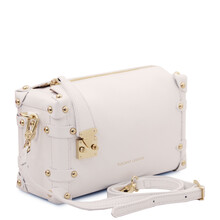 Praline Leather handbag White