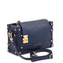 Praline Soft leather duffle bag Dark Blue