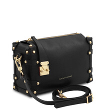 Praline Leather handbag Black