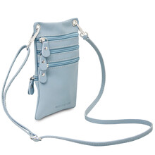 Maira Soft leather mini cross bag Light Blue