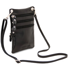 Maira Soft leather mini cross bag Black