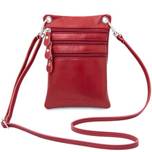 Maira Soft leather mini cross bag Red