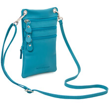 Maira Soft leather mini cross bag Turquoise