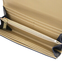 Iside Exclusive leather wallet - Large size Dark Blue
