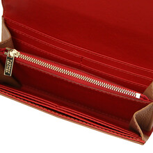 Iside Exclusive leather wallet - Large size Caramel